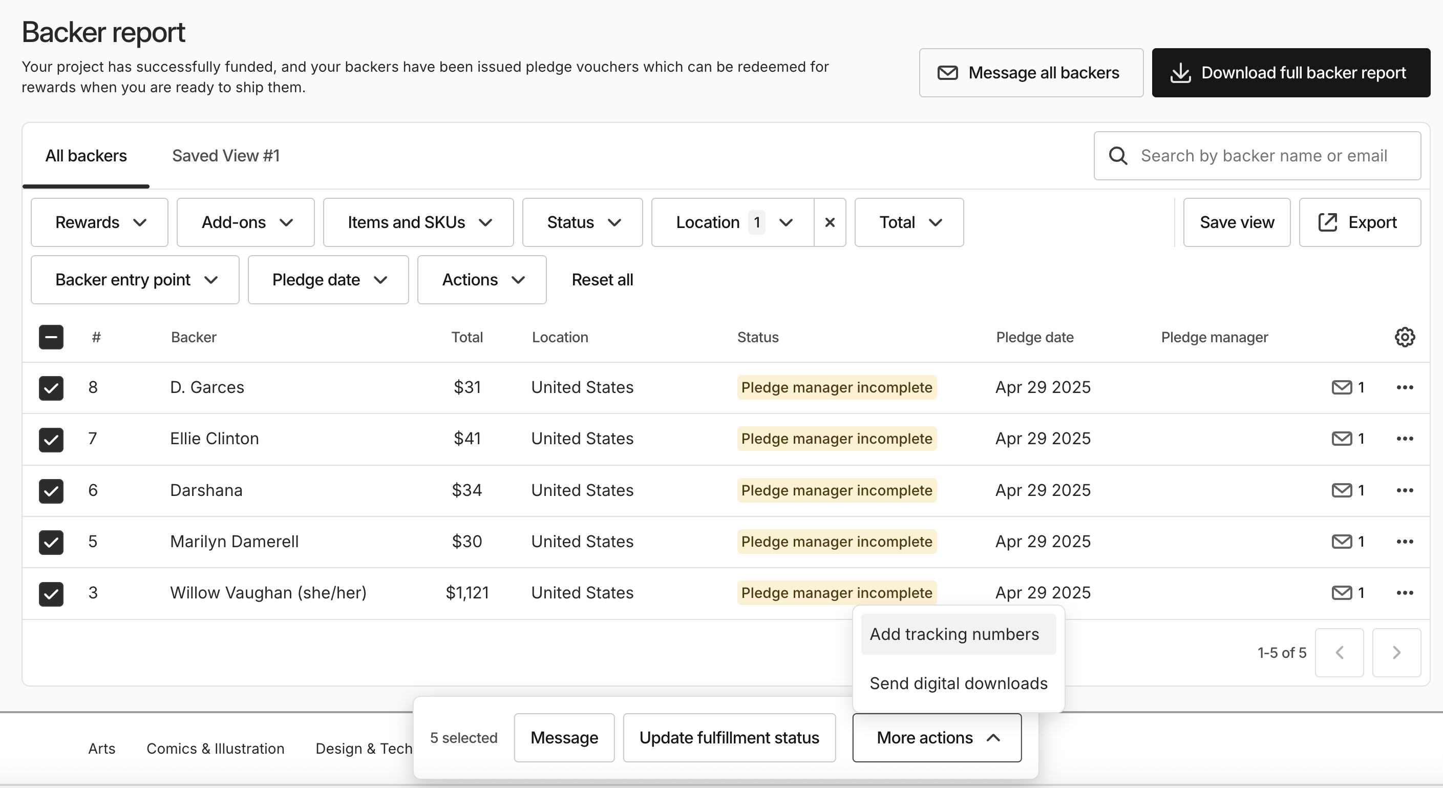 Multiple backer report actions.png